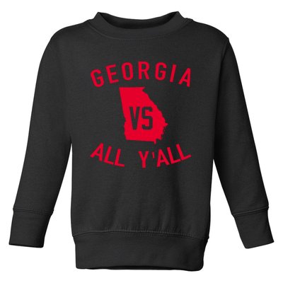 Georgia Vs All Y'all Funny Georgia Toddler Sweatshirt