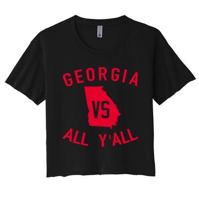 Georgia Vs All Y'all Funny Georgia Women's Crop Top Tee