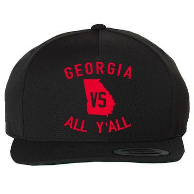 Georgia Vs All Y'all Funny Georgia Wool Snapback Cap