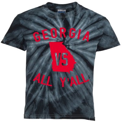 Georgia Vs All Y'all Funny Georgia Kids Tie-Dye T-Shirt