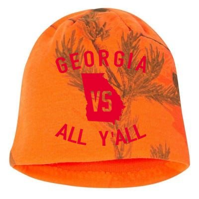 Georgia Vs All Y'all Funny Georgia Kati - Camo Knit Beanie