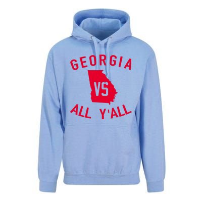 Georgia Vs All Y'all Funny Georgia Unisex Surf Hoodie