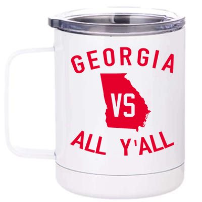 Georgia Vs All Y'all Funny Georgia 12 oz Stainless Steel Tumbler Cup