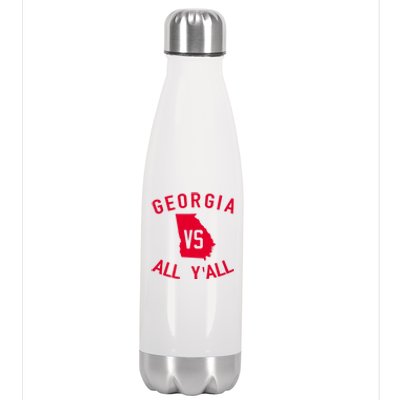 Georgia Vs All Y'all Funny Georgia Stainless Steel Insulated Water Bottle