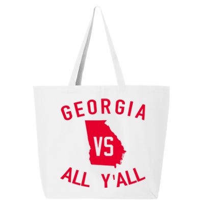 Georgia Vs All Y'all Funny Georgia 25L Jumbo Tote