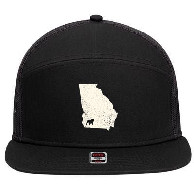 Georgia Vs All Yall Retro Vintage 7 Panel Mesh Trucker Snapback Hat