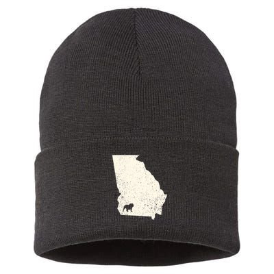 Georgia Vs All Yall Retro Vintage Sustainable Knit Beanie