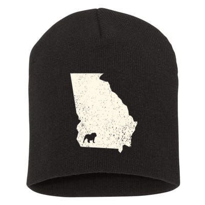 Georgia Vs All Yall Retro Vintage Short Acrylic Beanie