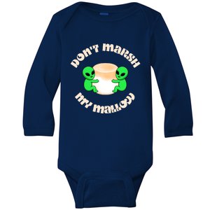 Good Vibes Alien Marshmallow Rave Baby Long Sleeve Bodysuit