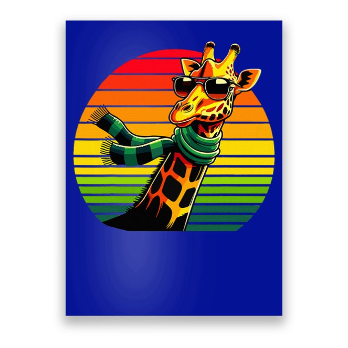 Giraffe Vintage Animal Sunglasses Giraffe Poster