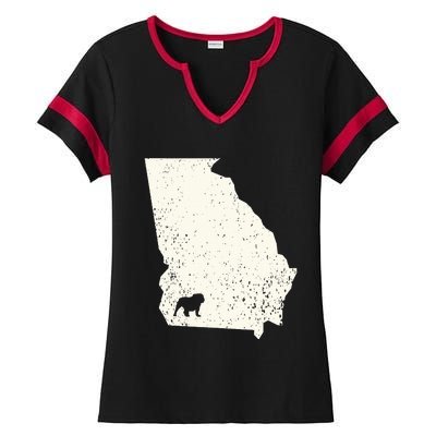 Georgia Vs All Yall Retro Vintage Ladies Halftime Notch Neck Tee