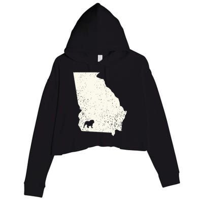 Georgia Vs All Yall Retro Vintage Crop Fleece Hoodie