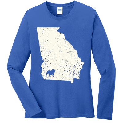 Georgia Vs All Yall Retro Vintage Ladies Long Sleeve Shirt