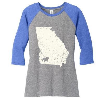 Georgia Vs All Yall Retro Vintage Women's Tri-Blend 3/4-Sleeve Raglan Shirt