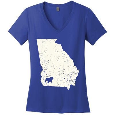 Georgia Vs All Yall Retro Vintage Women's V-Neck T-Shirt