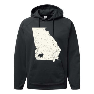 Georgia vs All Yall Retro Vintage Performance Fleece Hoodie