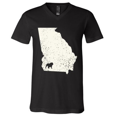 Georgia vs All Yall Retro Vintage V-Neck T-Shirt