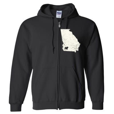 Georgia vs All Yall Retro Vintage Full Zip Hoodie