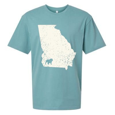 Georgia vs All Yall Retro Vintage Sueded Cloud Jersey T-Shirt