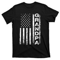 Grandpa Vintage American Flag FatherS Day 4th Of July Papa T-Shirt