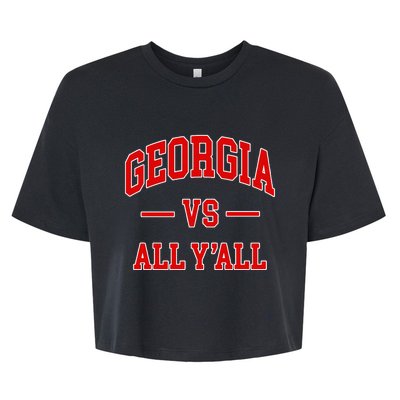 Georgia Vs All Y'all Throwback Design Classic Bella+Canvas Jersey Crop Tee