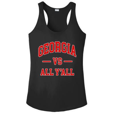 Georgia Vs All Y'all Throwback Design Classic Ladies PosiCharge Competitor Racerback Tank