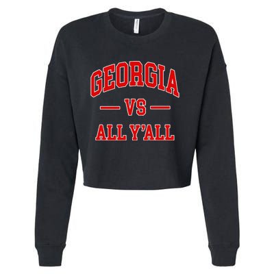 Georgia Vs All Y'all Throwback Design Classic Cropped Pullover Crew