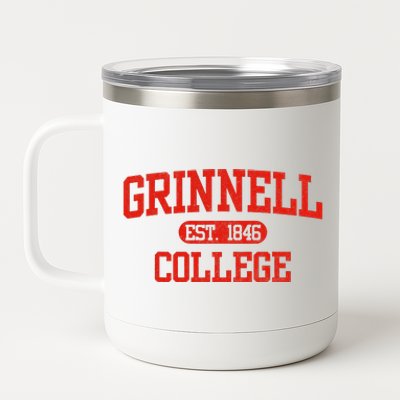 Grinnell Vintage Arch College 12 oz Stainless Steel Tumbler Cup