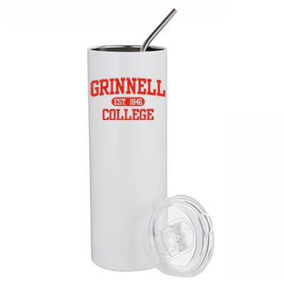 Grinnell Vintage Arch College Stainless Steel Tumbler