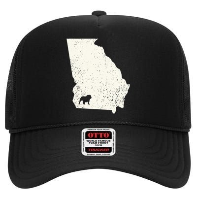 Georgia vs All Yall Retro Vintage High Crown Mesh Back Trucker Hat