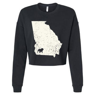 Georgia vs All Yall Retro Vintage Cropped Pullover Crew