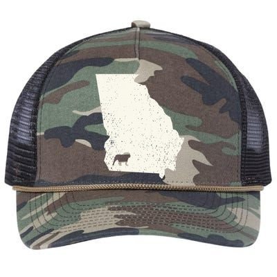 Georgia vs All Yall Retro Vintage Retro Rope Trucker Hat Cap