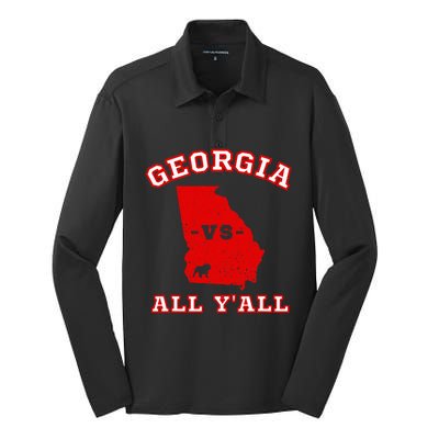 Georgia Vs All Yall Retro Vintage Silk Touch Performance Long Sleeve Polo