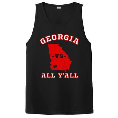 Georgia Vs All Yall Retro Vintage PosiCharge Competitor Tank