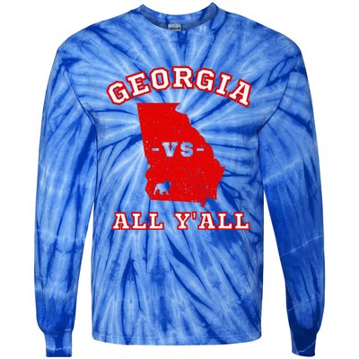 Georgia Vs All Yall Retro Vintage Tie-Dye Long Sleeve Shirt