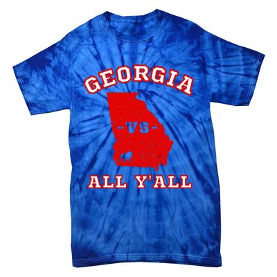 Georgia Vs All Yall Retro Vintage Tie-Dye T-Shirt