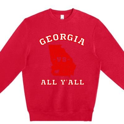 Georgia Vs All Yall Retro Vintage Premium Crewneck Sweatshirt