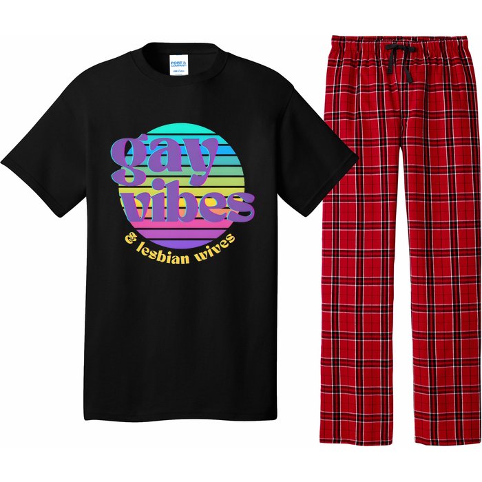 Gay Vibes And Lesbian Wives Lgbt Lgbtq Pride Month Pajama Set