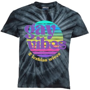 Gay Vibes And Lesbian Wives Lgbt Lgbtq Pride Month Kids Tie-Dye T-Shirt