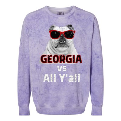 Georgia Vs All Yall Retro Vintage Colorblast Crewneck Sweatshirt