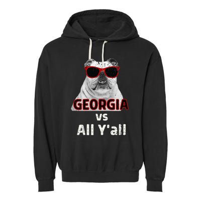 Georgia Vs All Yall Retro Vintage Garment-Dyed Fleece Hoodie