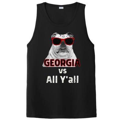 Georgia Vs All Yall Retro Vintage PosiCharge Competitor Tank