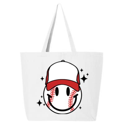 groovy Vibes baseball Smile Face Meme hat 25L Jumbo Tote