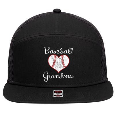 Grandma Vintage Baseball Grandma 7 Panel Mesh Trucker Snapback Hat