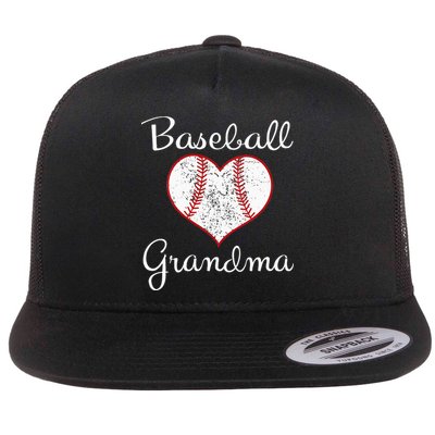 Grandma Vintage Baseball Grandma Flat Bill Trucker Hat