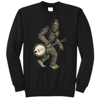 Grassquatch! Vintage Bigfoot & Bluegrass Banjo Music Sweatshirt