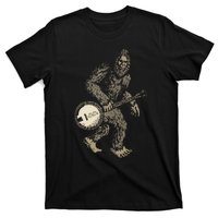 Grassquatch! Vintage Bigfoot & Bluegrass Banjo Music T-Shirt