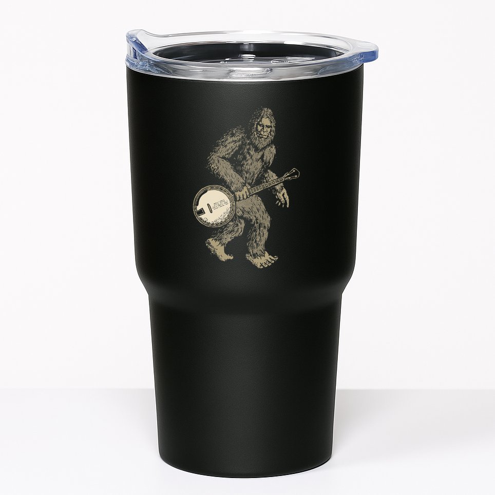 Grassquatch! Vintage Bigfoot & Bluegrass Banjo Music Tumbler