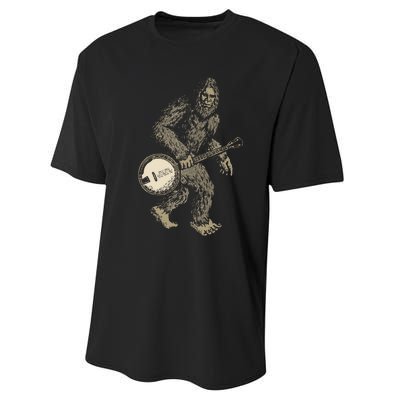 Grassquatch! Vintage Bigfoot & Bluegrass Banjo Music Performance Sprint T-Shirt