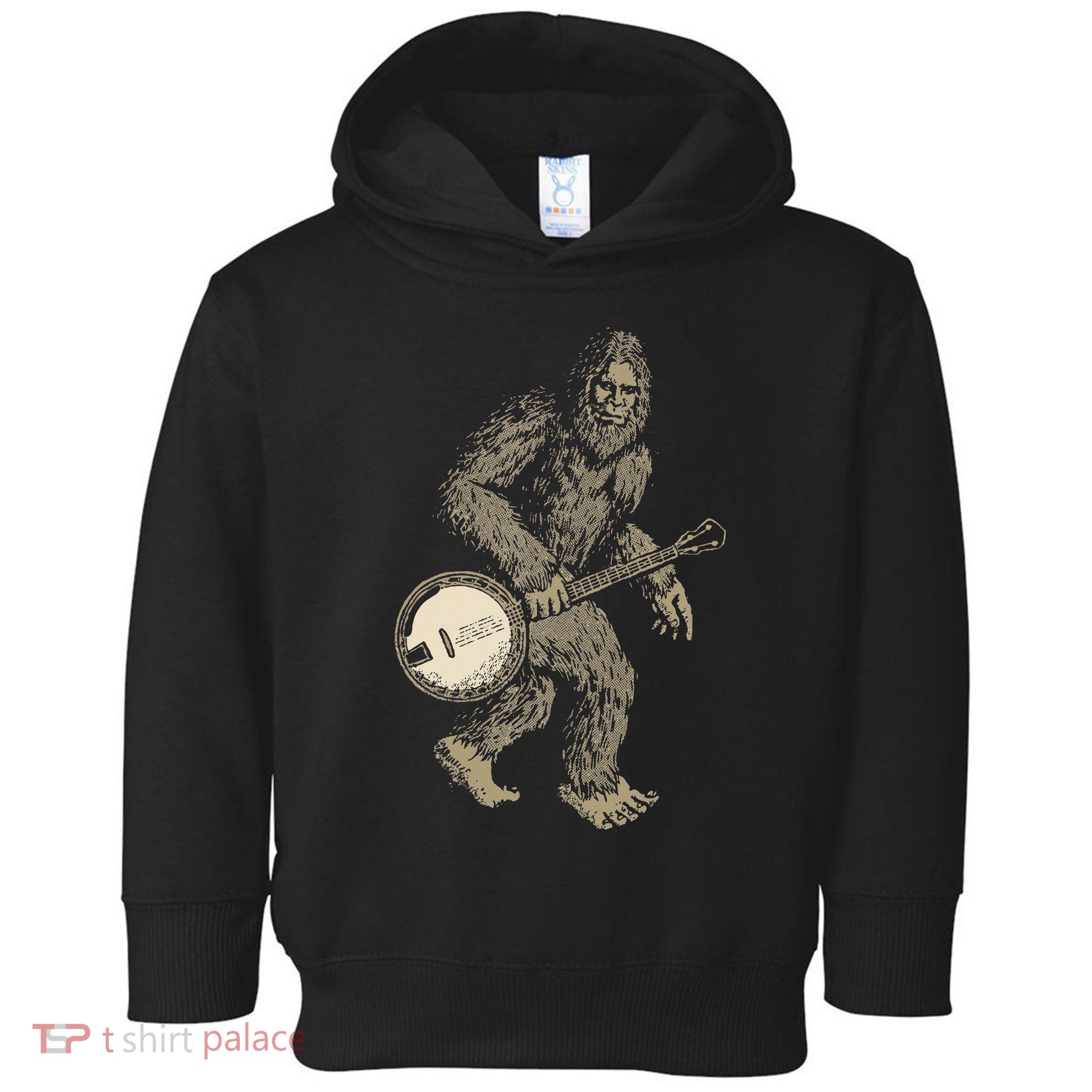 Grassquatch! Vintage Bigfoot & Bluegrass Banjo Music Toddler Hoodie